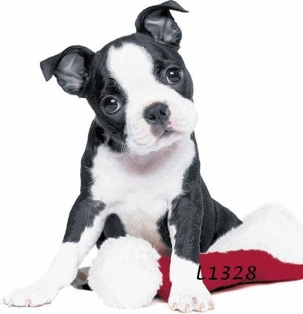 Servetten decoupage/bullet journal - kerst hond L1328, Verzenden, Nieuw