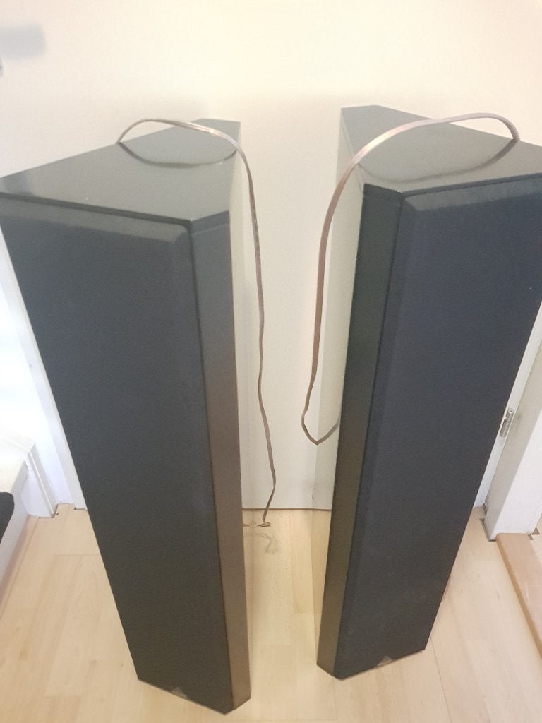 DRIADE speakers model 9 - in uitstekende staat, Vloerstaande luidspreker, Inclusief kabels, Zo goed als nieuw, Ophalen