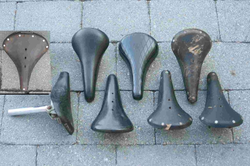Groot lot antieke / vintage zadels voor fiets / koersfiets, Ophalen of Verzenden, Zo goed als nieuw, Zadel, Toerfiets