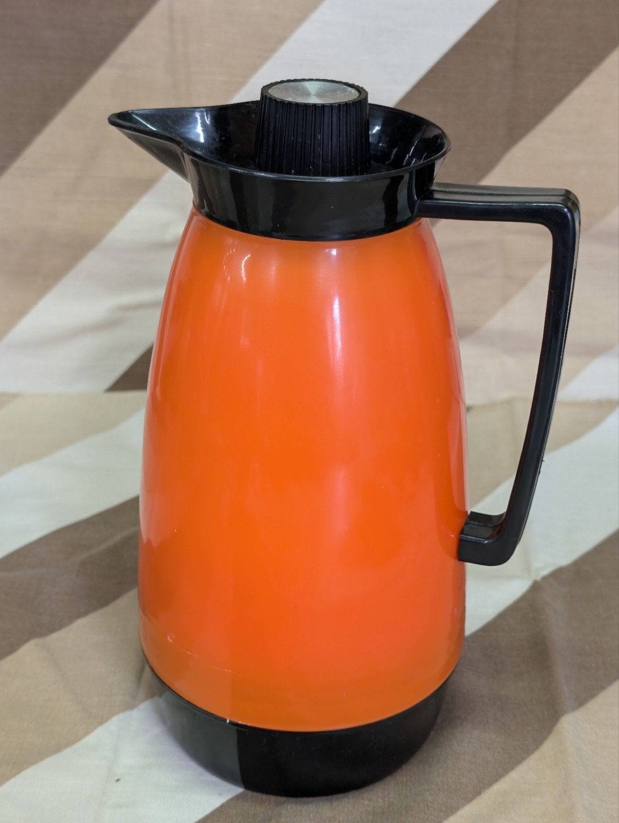 Vintage Oranje Thermoskan, Kunststof, Ophalen of Verzenden, Overige merken, Oranje