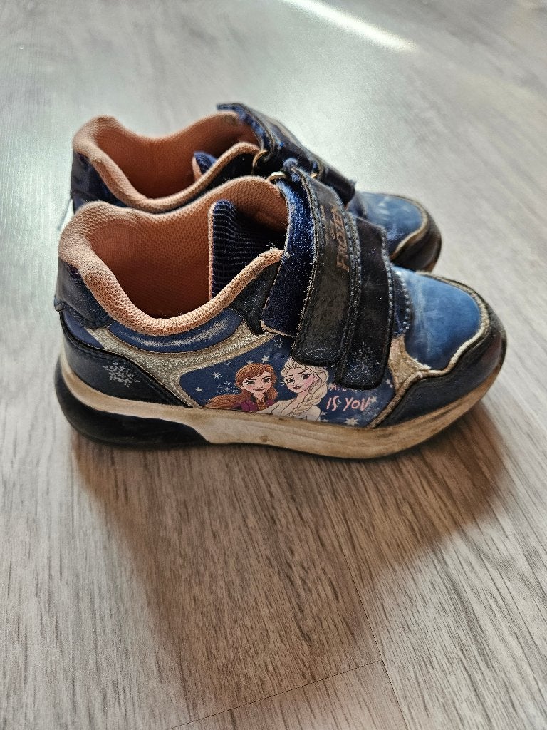 Frozen meisjesschoenen maat 26 met lampjes, Gebruikt, Meisje, Schoenen, Ophalen of Verzenden