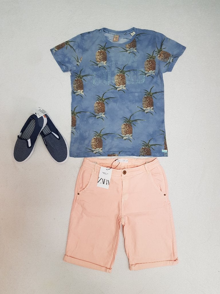 Prachtige neon koral oranje ZARA short maat 164. NIEUWSTAAT!, Kinderen en Baby's, Kinderkleding | Maat 164, Broek, Verzenden, Nieuw