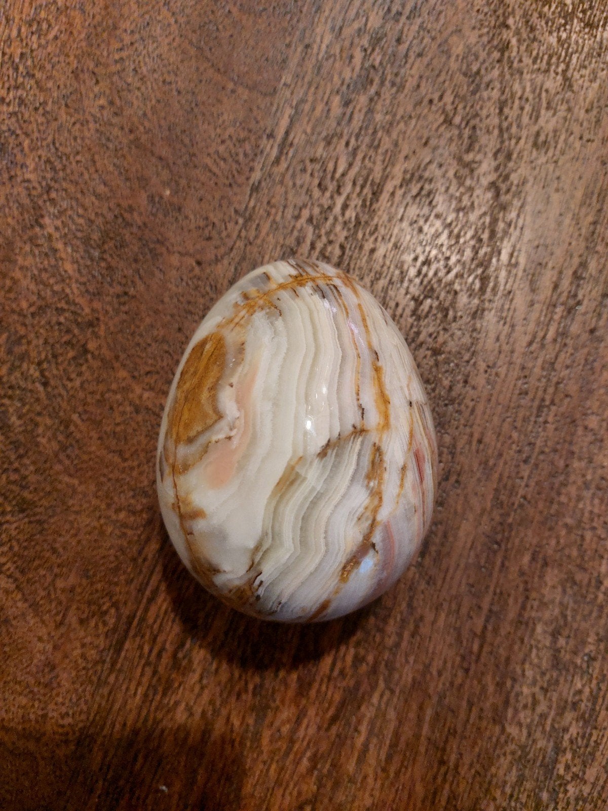 Decoratief Mineraal Ei - Onyx Look, Ophalen of Verzenden, Mineraal