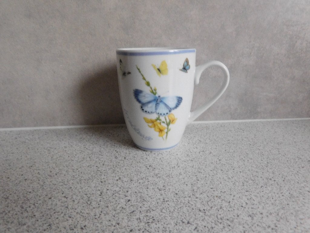 Mok Boomblauwtje THEO, Ophalen of Verzenden, Zo goed als nieuw, Overige stijlen, Kop(pen) en/of Schotel(s)