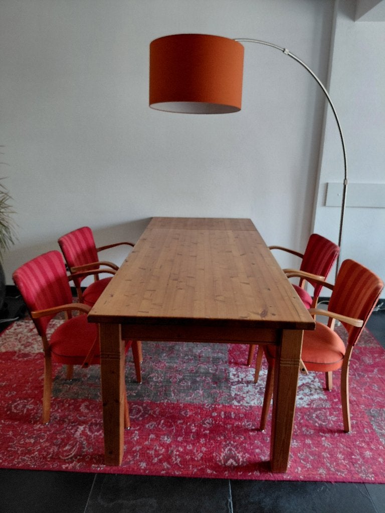 Grenen tafel met aanzetstuk, Huis en Inrichting, Ophalen, Gebruikt, 200 cm of meer, 50 tot 100 cm