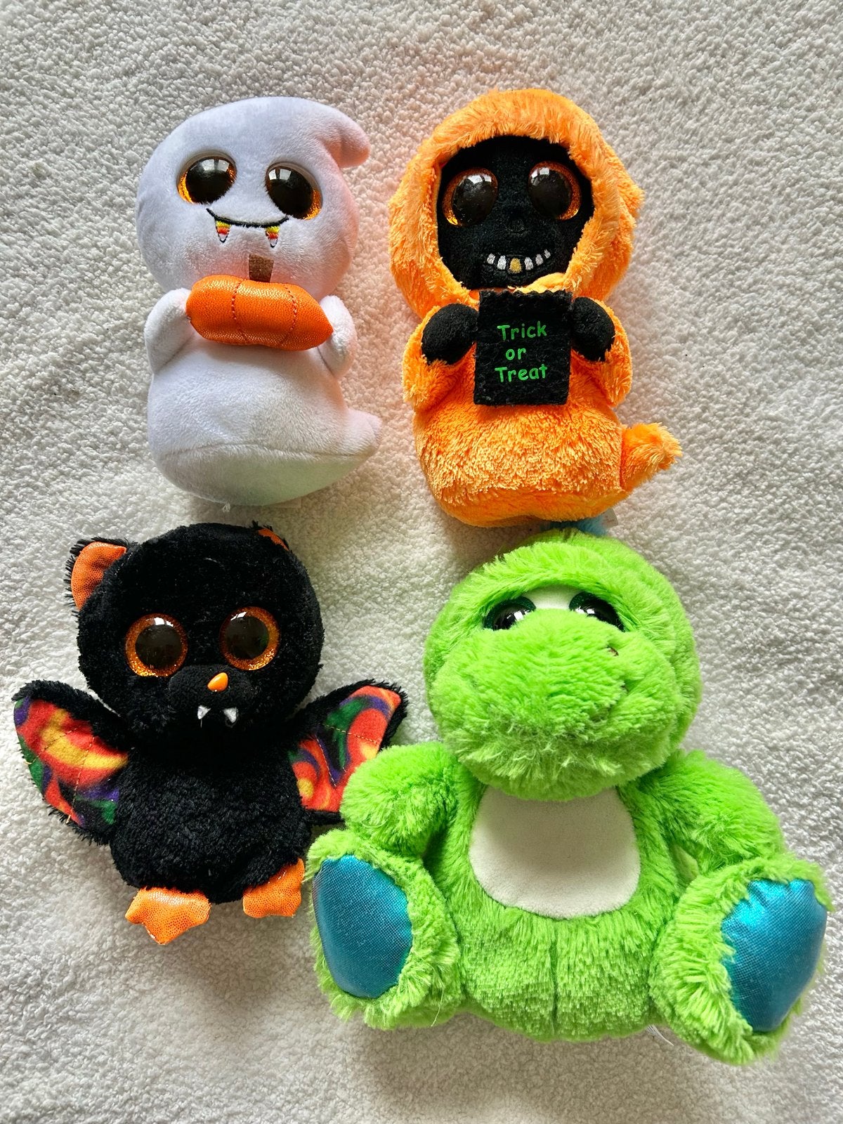 Ty Halloween knuffels - Spook, Vleermuis, Pompoen, Oranje, Gebruikt, Overige typen, Ophalen of Verzenden