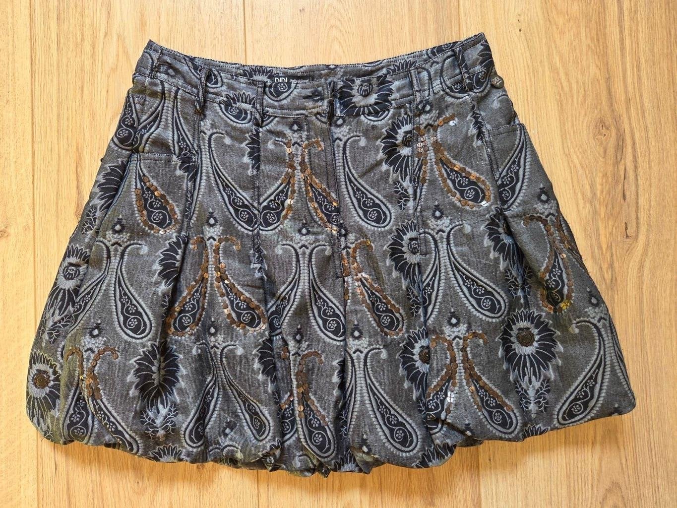 DIDI Rokje met Paisley Print en Pailletten - Maat S, DIDI, Ophalen of Verzenden, Zo goed als nieuw, Maat 36 (S)