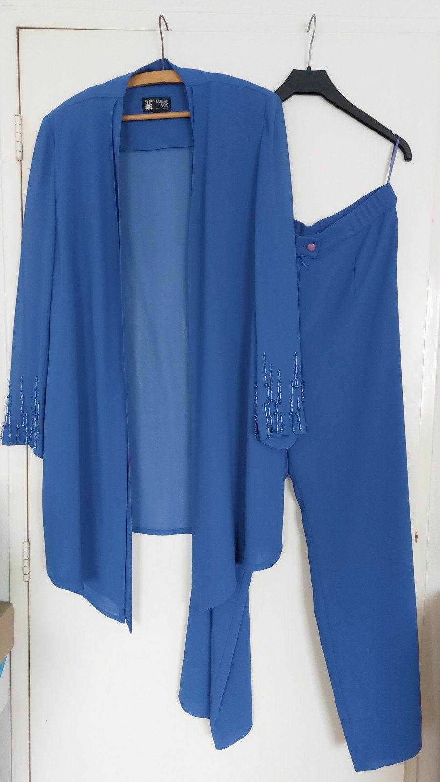 Edgar Vos 2-delige set: jasje (36/38) & broek (42), Maat 38/40 (M), Blauw, Lang, Gedragen