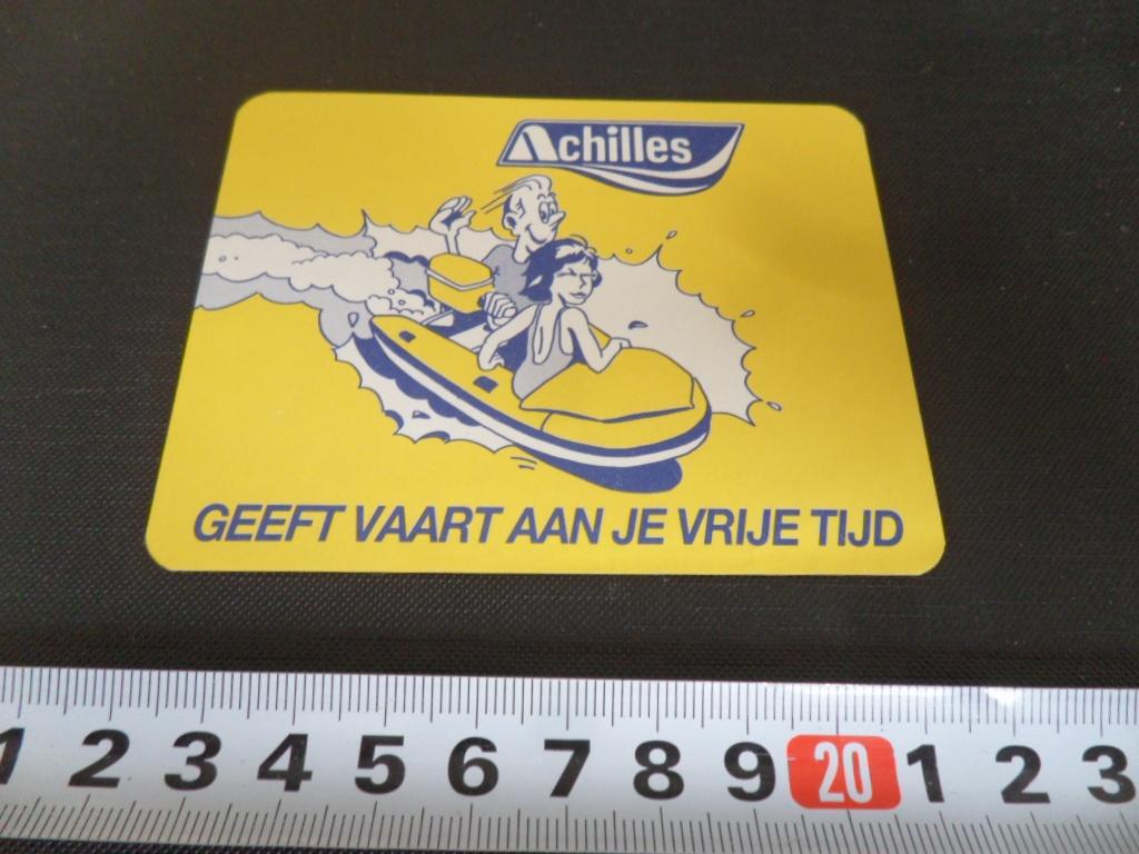 sticker man vrouw boot ACHILLES geeft vaart aan vrije tijd *, Ophalen, Zo goed als nieuw