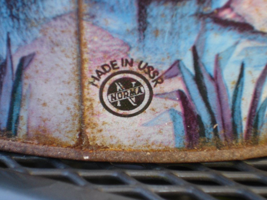 Vintage Blikken Teiltjes NORMA made in de USSR, Ophalen of Verzenden, Gebruikt