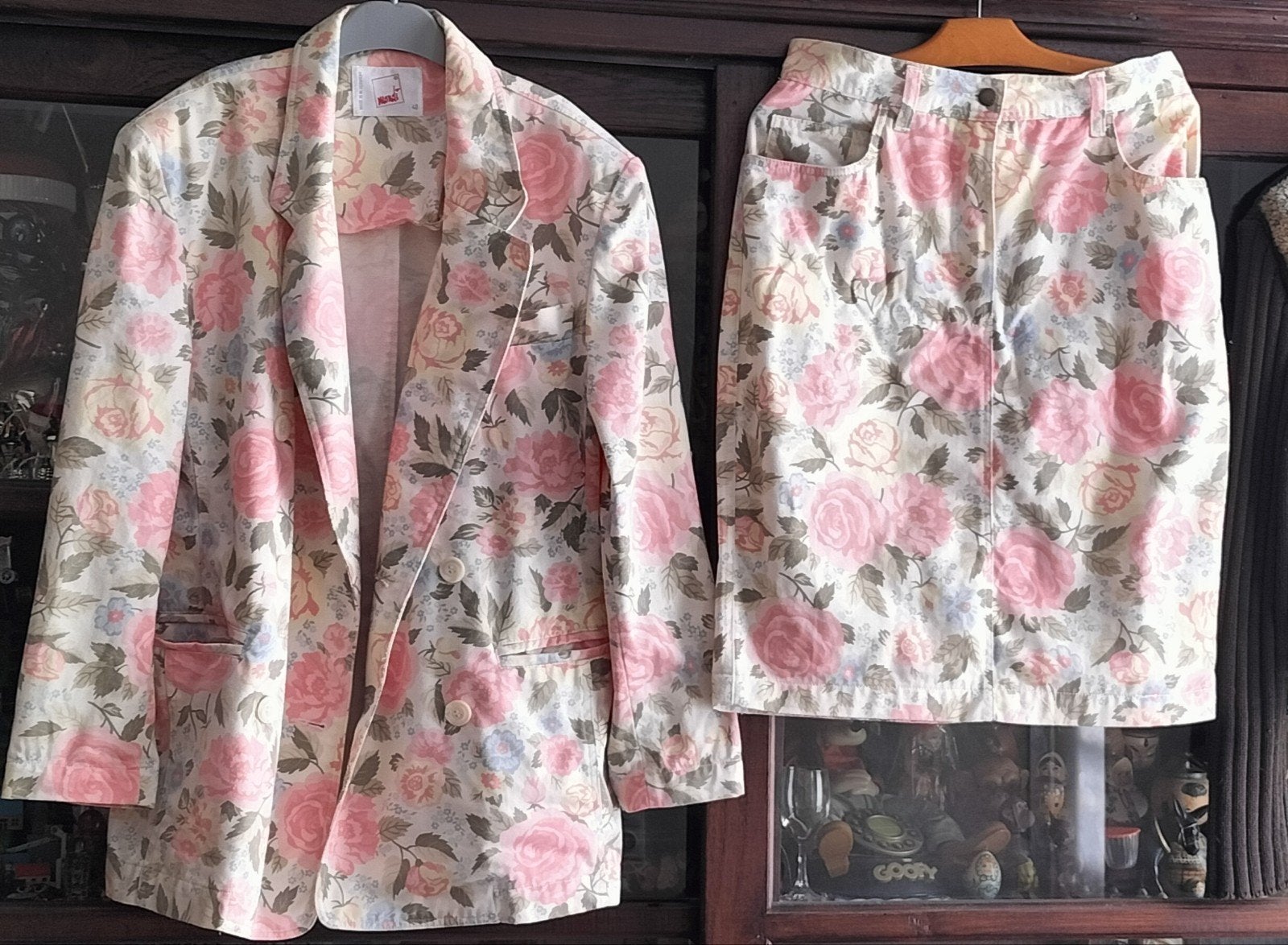 mondi vintage blazer rok bloemen, Kleding | Dames, Ophalen of Verzenden, Zo goed als nieuw, Maat 38/40 (M), Groen