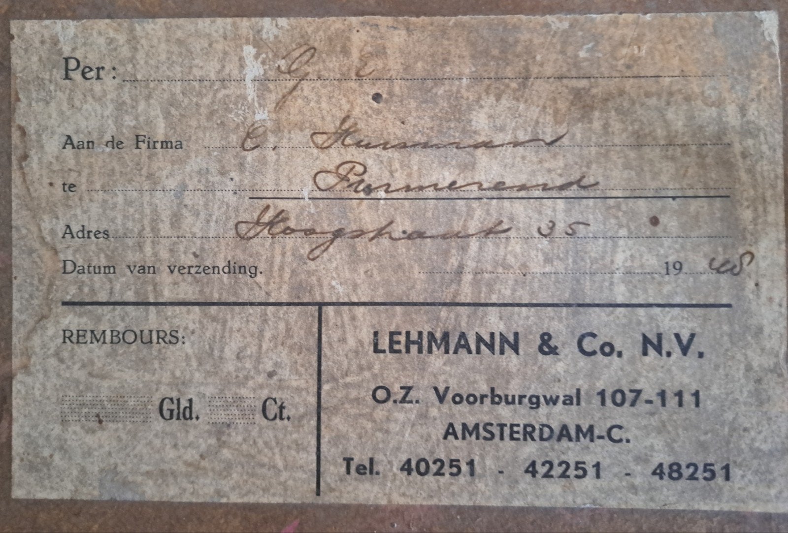 Vintage Hornby Treinset met Rails en Wagons in Lehmann Doos, Ophalen of Verzenden