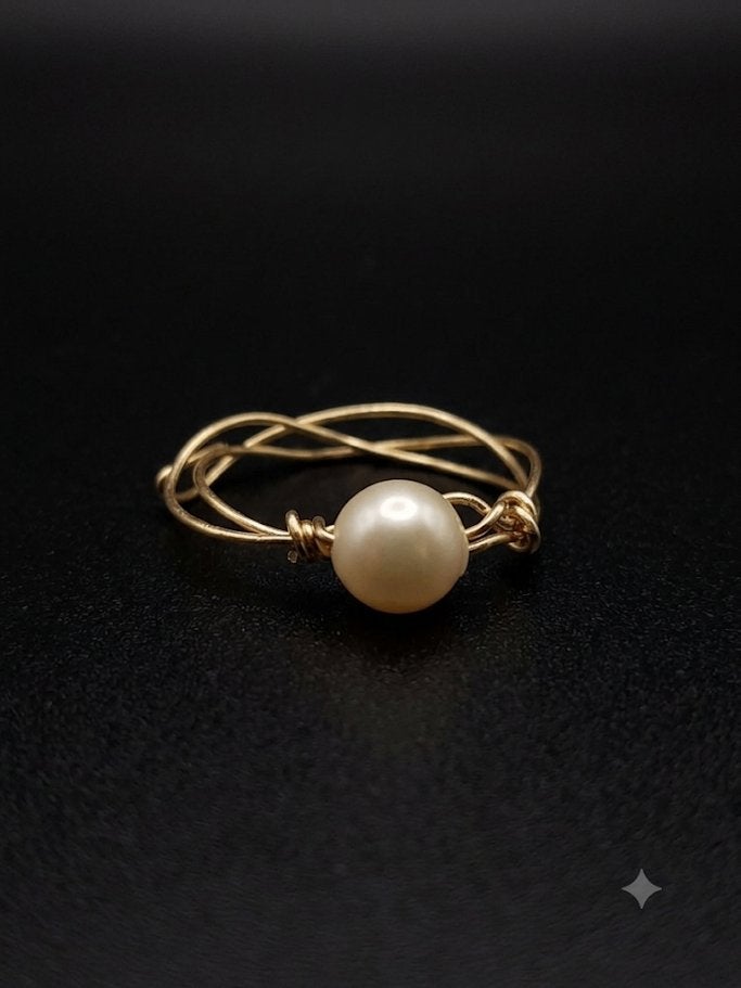Exclusieve nieuwe verstelbare Majorica ring goud, 18 tot 19, Verzenden, Nieuw, Dame of Heer