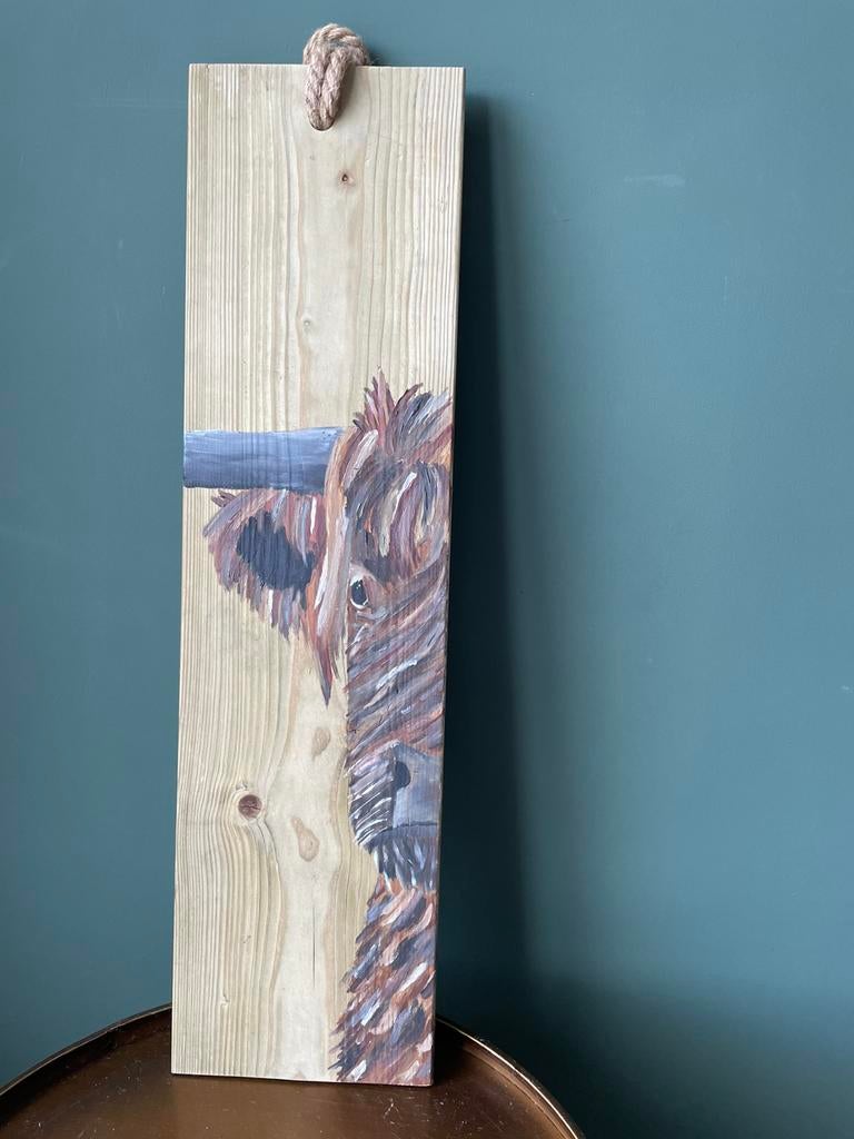 Schotse hooglander op hout, Ophalen of Verzenden, Nieuw