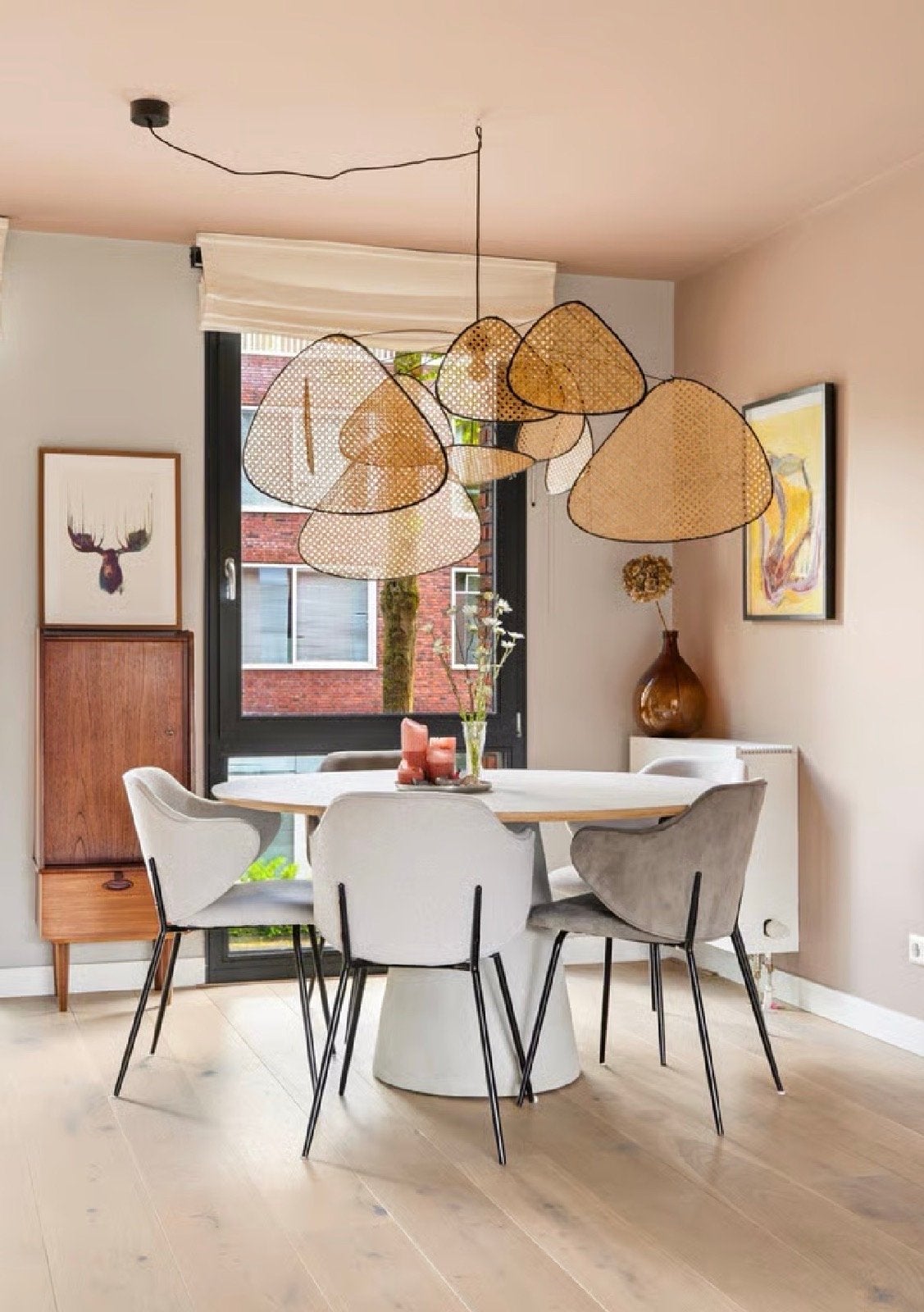 Market Set Screen Design Hanglamp, Ophalen, Zo goed als nieuw, Natuurlijk materiaal, E27 (groot)