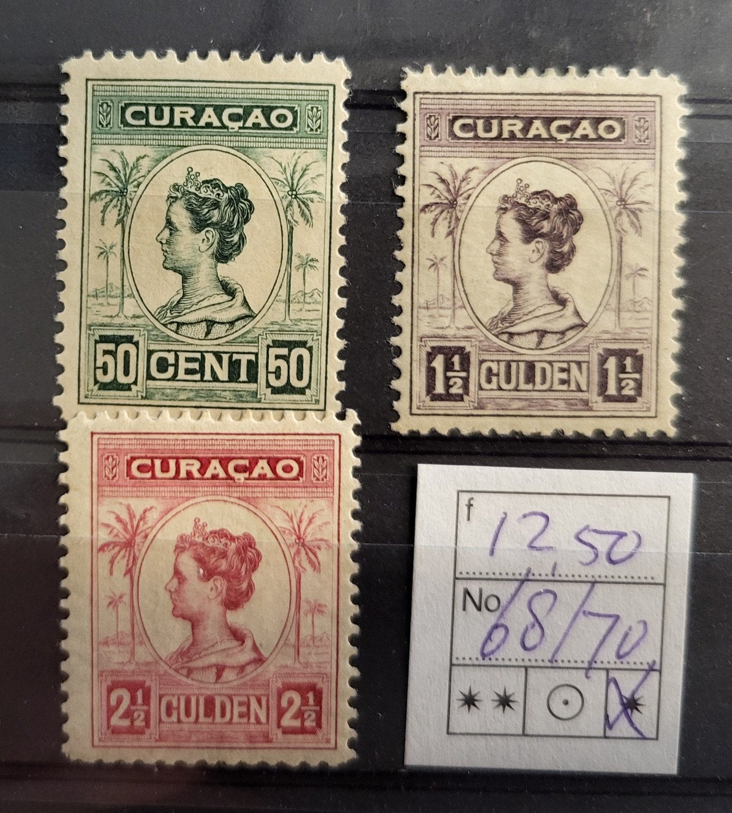 Curacao 68/70 ongebruikt, Ophalen of Verzenden, Postfris