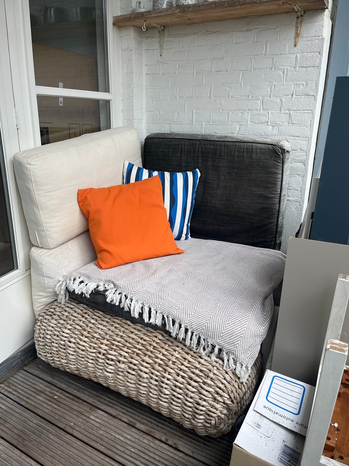 Compacte loungebank, Huis en Inrichting, Banken | Bankstellen, Ophalen, Gebruikt, Eenpersoons, 75 tot 100 cm
