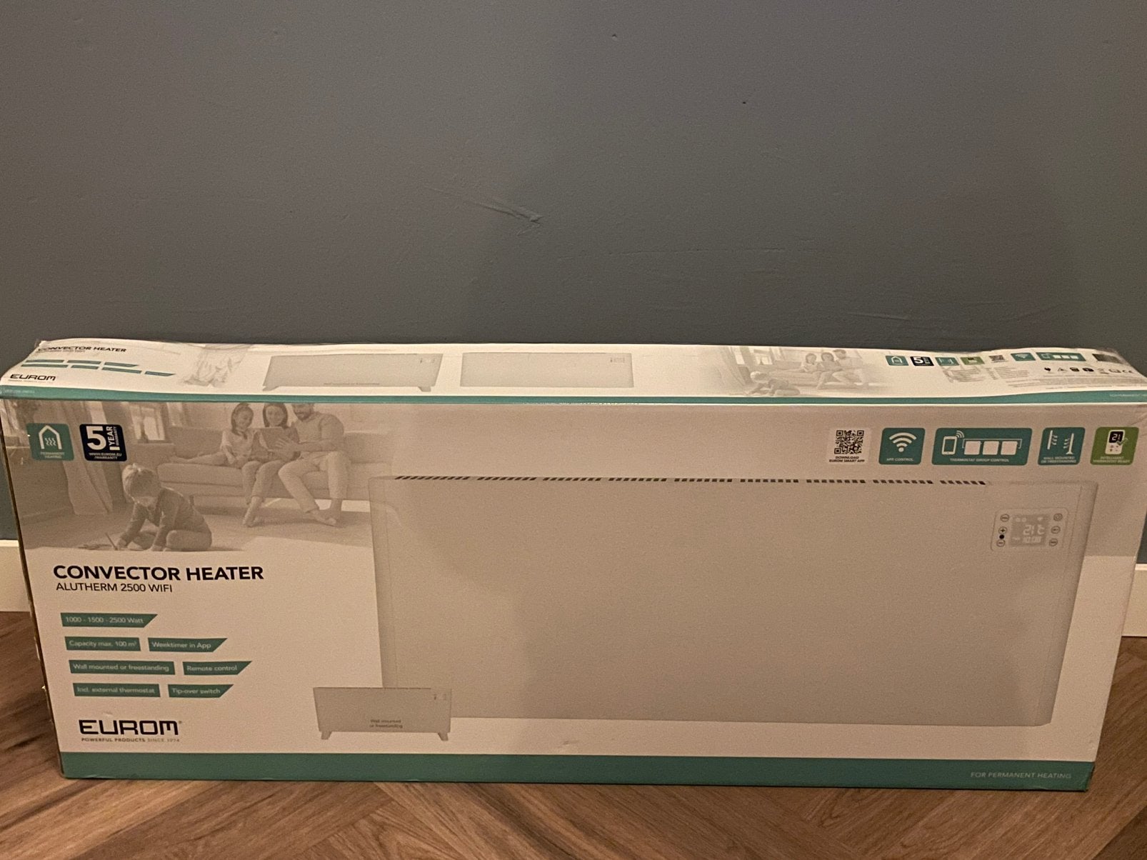 Eurom Convectorkachel, Ophalen, 30 tot 80 cm, Hoog rendement (Hr), Kachel