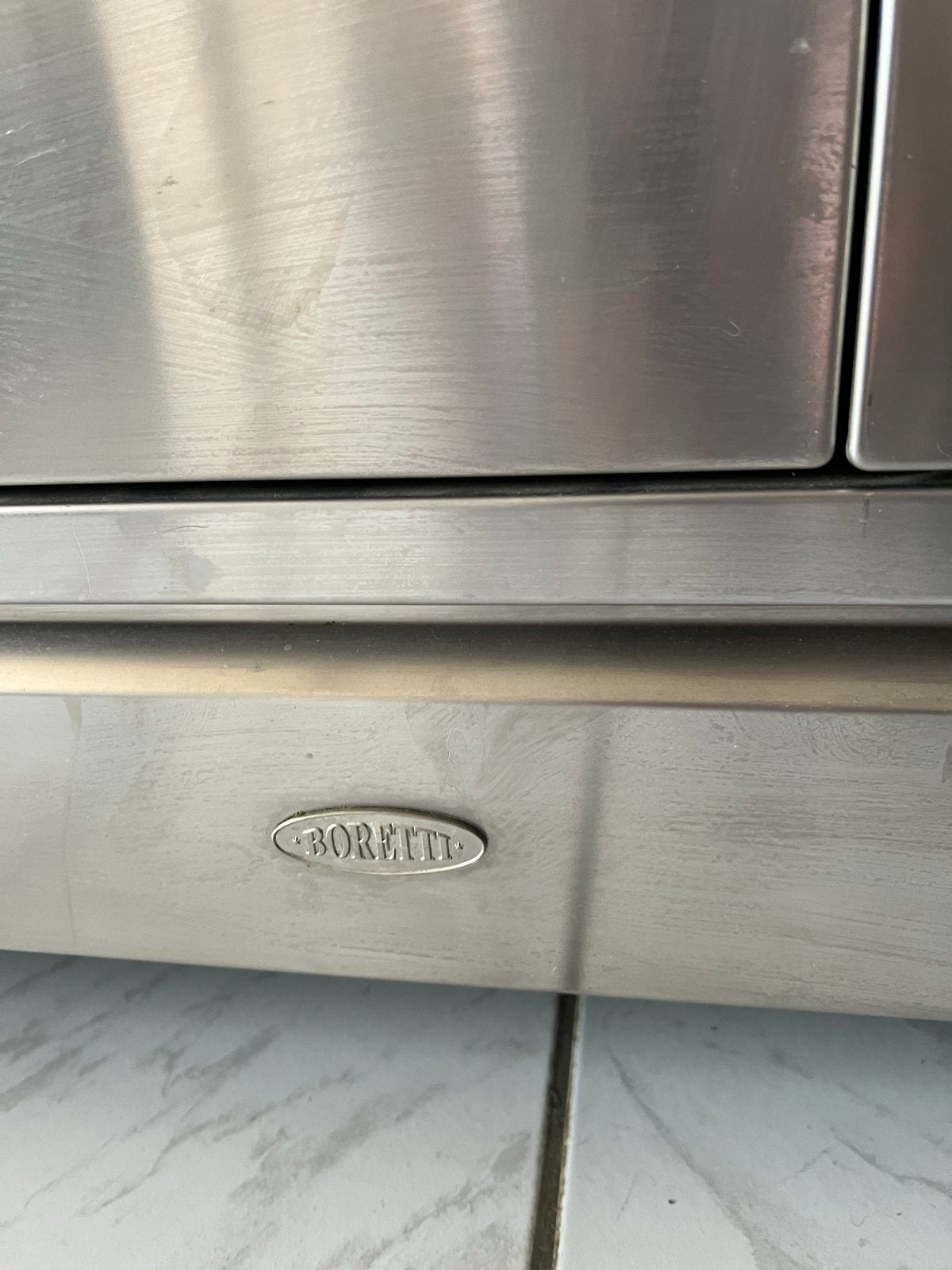 Boretti Fornuis met Dubbele Oven en 6 Gasbranders, Ophalen, Hete lucht, 60 cm of meer, Zo goed als nieuw