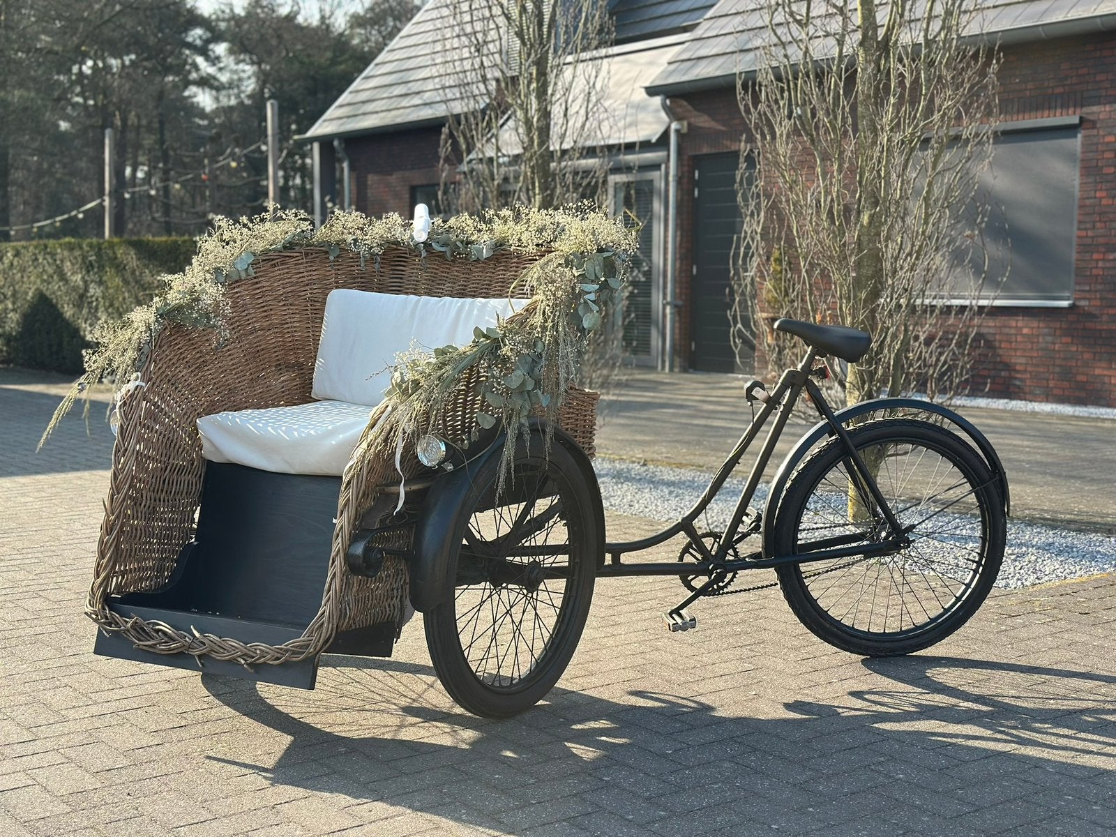 Bruidsfiets bakfiets, Fietsen en Brommers, Fietsen | Bakfietsen, Zo goed als nieuw, 1 kind, Ophalen