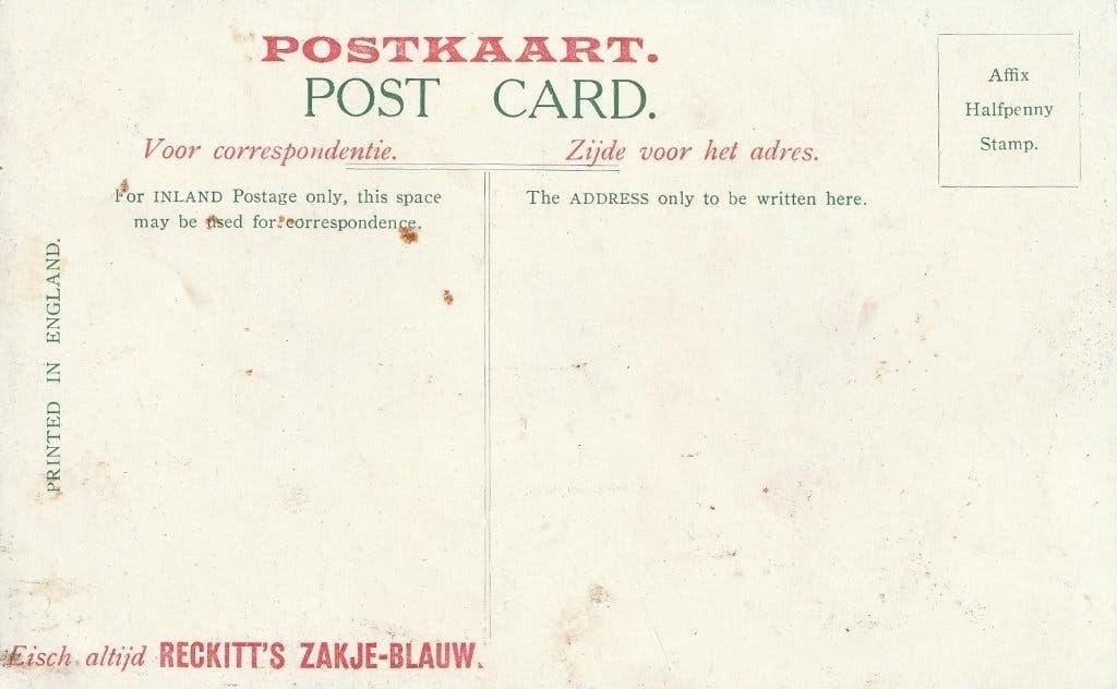 RECLAME RECKITT'S BLAUW JAREN 40 ZEER MOOIE KAART KN534, Verzenden, 1920 tot 1940, Ongelopen