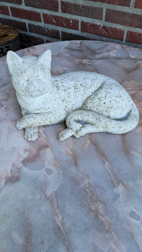 tuinbeeld kat, Tuin en Terras, Tuinbeelden, Ophalen, Gebruikt, Beton, Dierenbeeld
