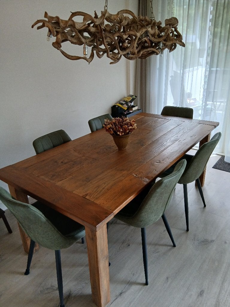 Teakhouten tafel, Ophalen, Teakhout, 50 tot 100 cm, Zo goed als nieuw