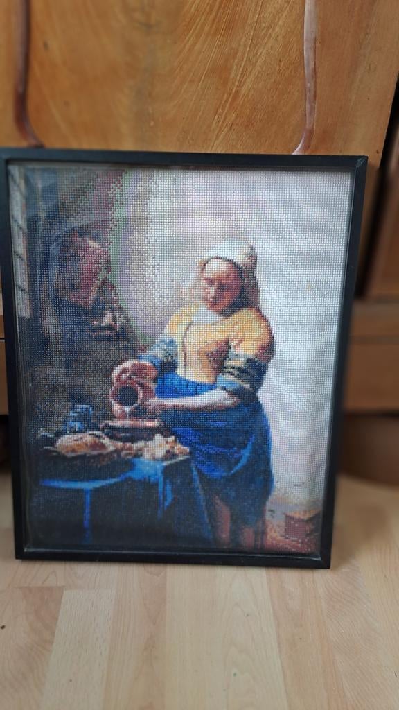Het Melkmeisje * 50 x 40 cm * incl lijst, Ophalen, Minder dan 50 cm, Schilderij