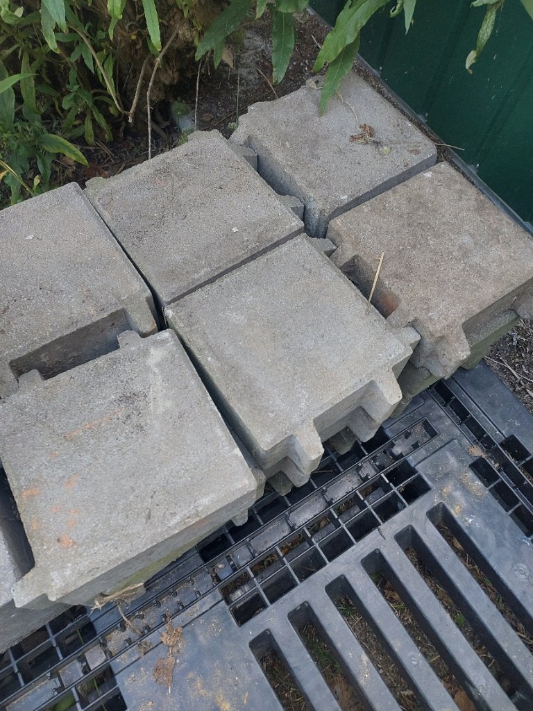 Betonklinkers waterdoorlatend, Tuin en Terras, Ophalen, Gebruikt, Beton, Klinkers
