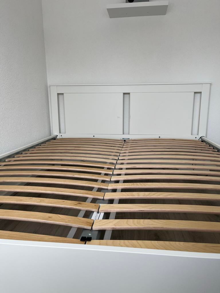 Ikea Songesand bedframe 160x200 - Zo goed als nieuw, Ophalen, Wit, Tweepersoons, Zo goed als nieuw