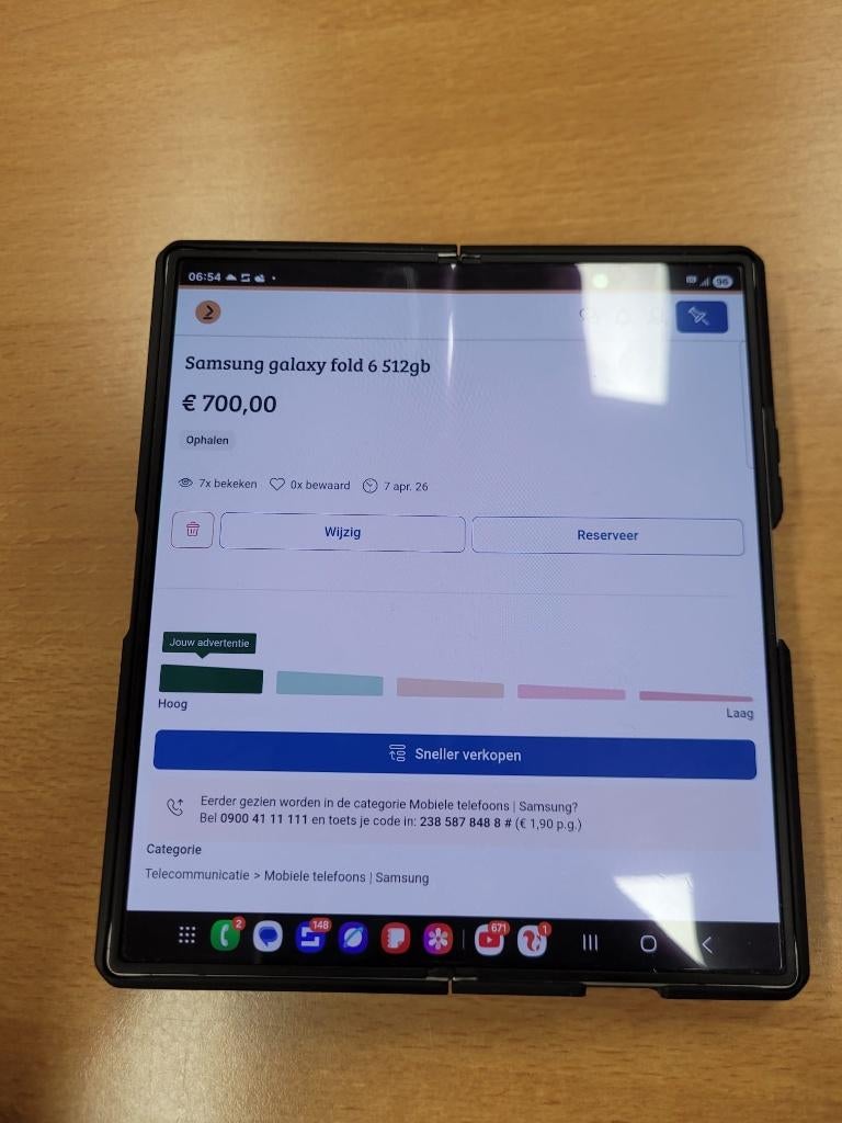 Samsung galaxy fold 6 512gb, Telecommunicatie, Mobiele telefoons | Samsung, Zo goed als nieuw, Galaxy Z Fold, 512 GB, Zilver, Ophalen