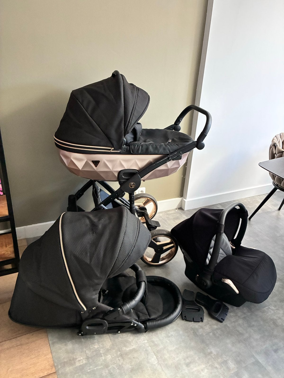 Junama Diamond kinderwagen, Gebruikt, Combiwagen, Met autostoeltje, Ophalen