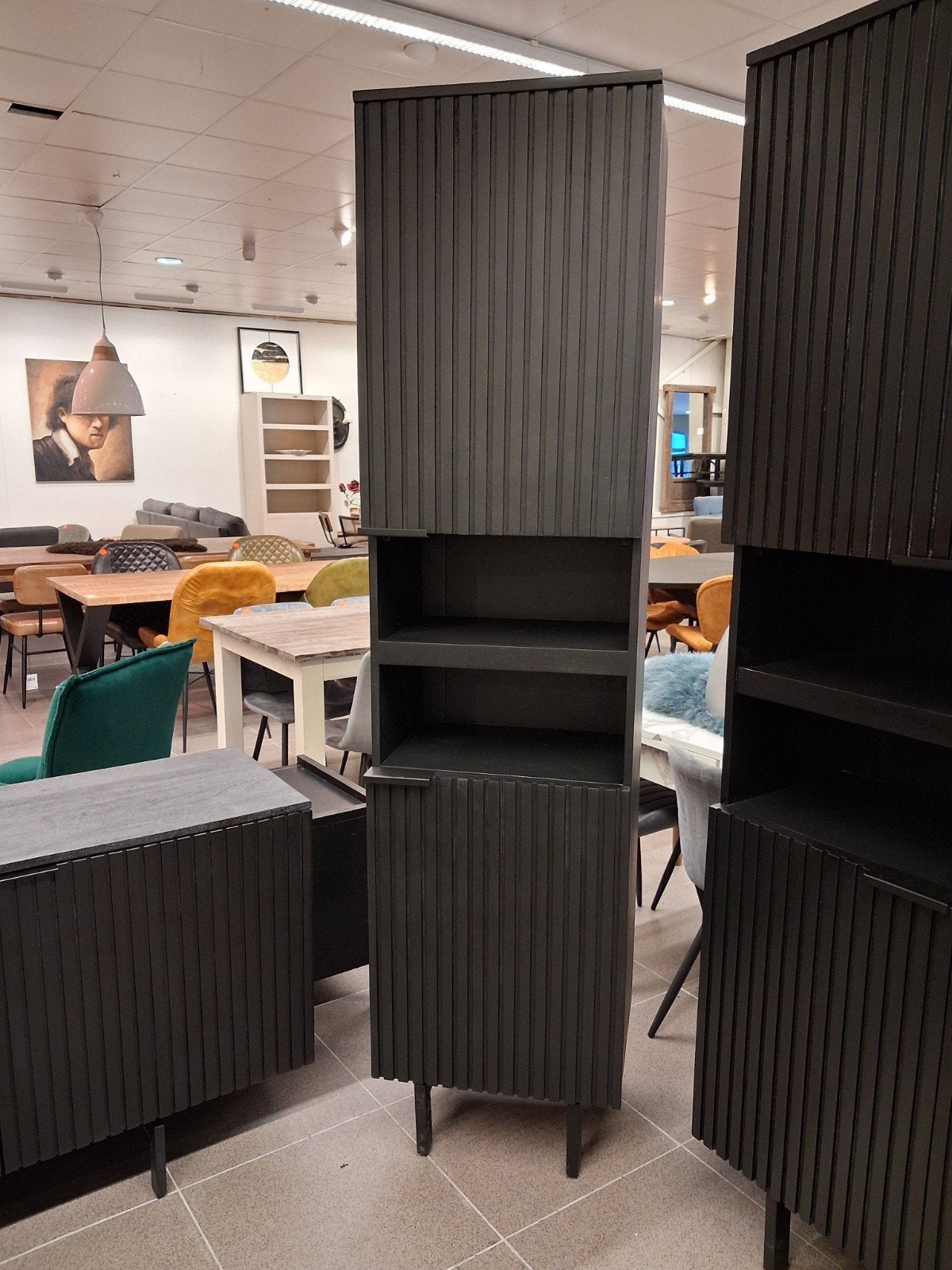 nieuwe icatchers piano kast japandi zwart mangohout €350, Ophalen, Hout, Zwart, .