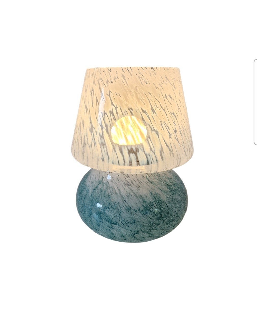 vintage mushroom lamp glazen lamp, Ophalen of Verzenden