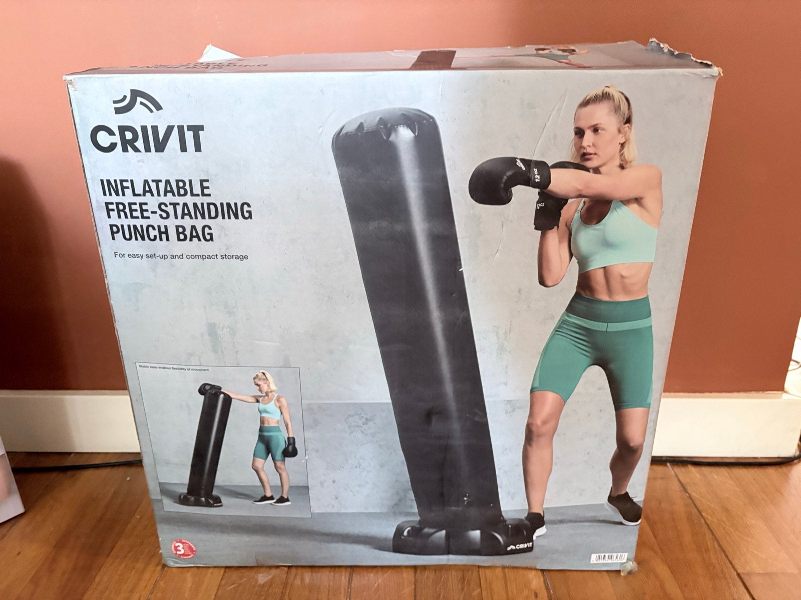Crivit Opblaasbare Vrijstaande Bokszak - Zo goed als nieuw, Ophalen, Zo goed als nieuw, Overige, Vechtsportmateriaal