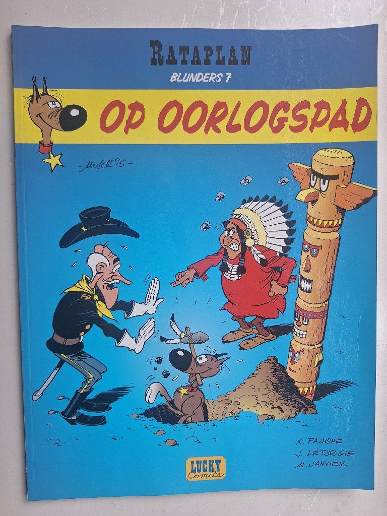 Strip - Rataplan - blunders 7 - Op oorlogspad, Boeken, Verzenden, Eén stripboek, Zo goed als nieuw, Morris