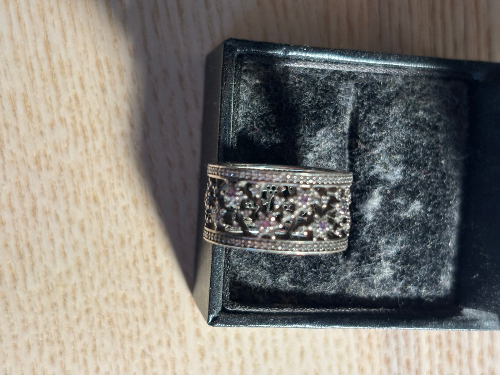 Pandora zilveren ring, Sieraden, Tassen en Uiterlijk, Ringen, Ophalen of Verzenden, Zo goed als nieuw, 17 tot 18, Met edelsteen