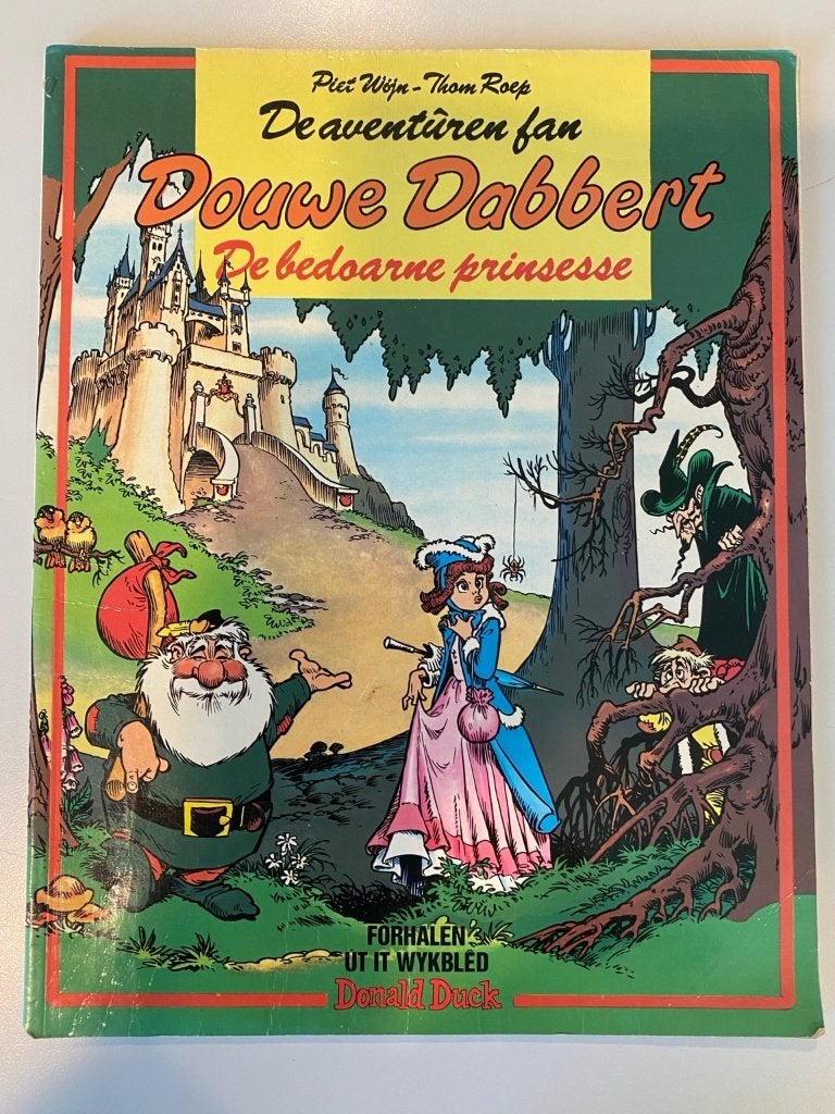 Douwe Dabbert – De bedoarne prinsesse – Friese uitgave 1982, Eén stripboek, Ophalen of Verzenden, Gelezen