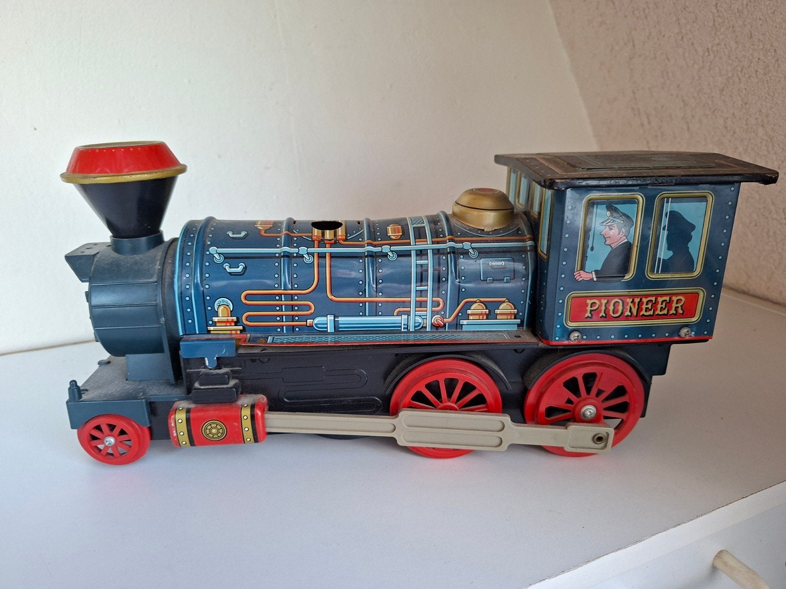 Vintage blikken locomotief 'Pioneer' - decoratie/onderdelen, Ophalen