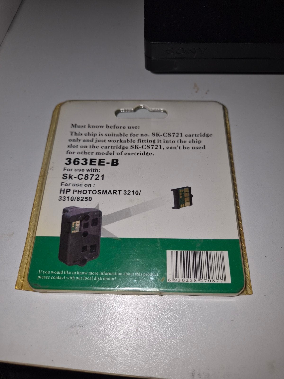 Nieuwe 363EE-B Ink Cartridge IC Chip voor HP Photosmart, Computers en Software, Ophalen of Verzenden, Nieuw, Cartridge, HP