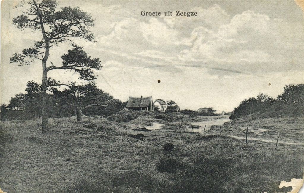 Groete uit Zeegze - Zeegse - B-keus - gelopen, Verzamelen, Ophalen of Verzenden, 1920 tot 1940, Gelopen, Friesland