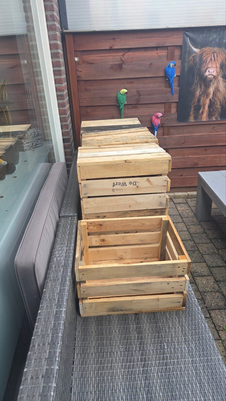 10 decoratieve fruitkisten - ideaal voor opslag en decoratie, Ophalen, Zo goed als nieuw, Overige houtsoorten, Minder dan 50 cm