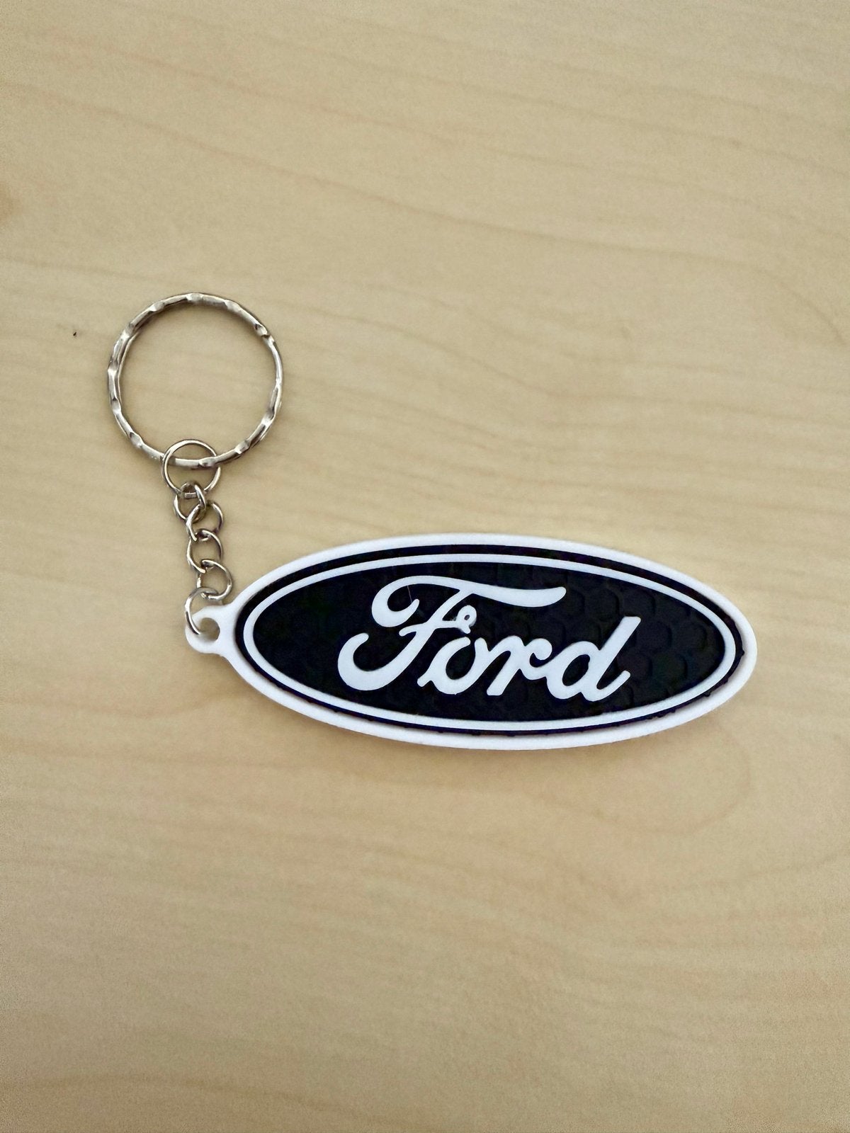Ford sleutelhanger - Zwart/Wit logo, Verzenden, Nieuw