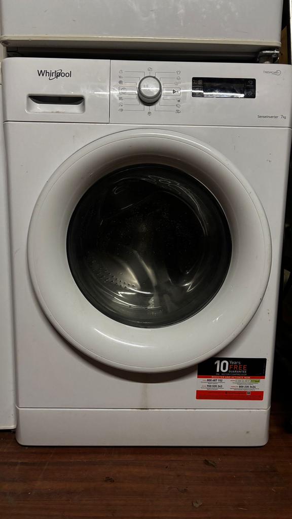 Whirlpool Wasmachine 7kg 1400 toeren, Ophalen, Gebruikt, Voorlader, 85 tot 90 cm
