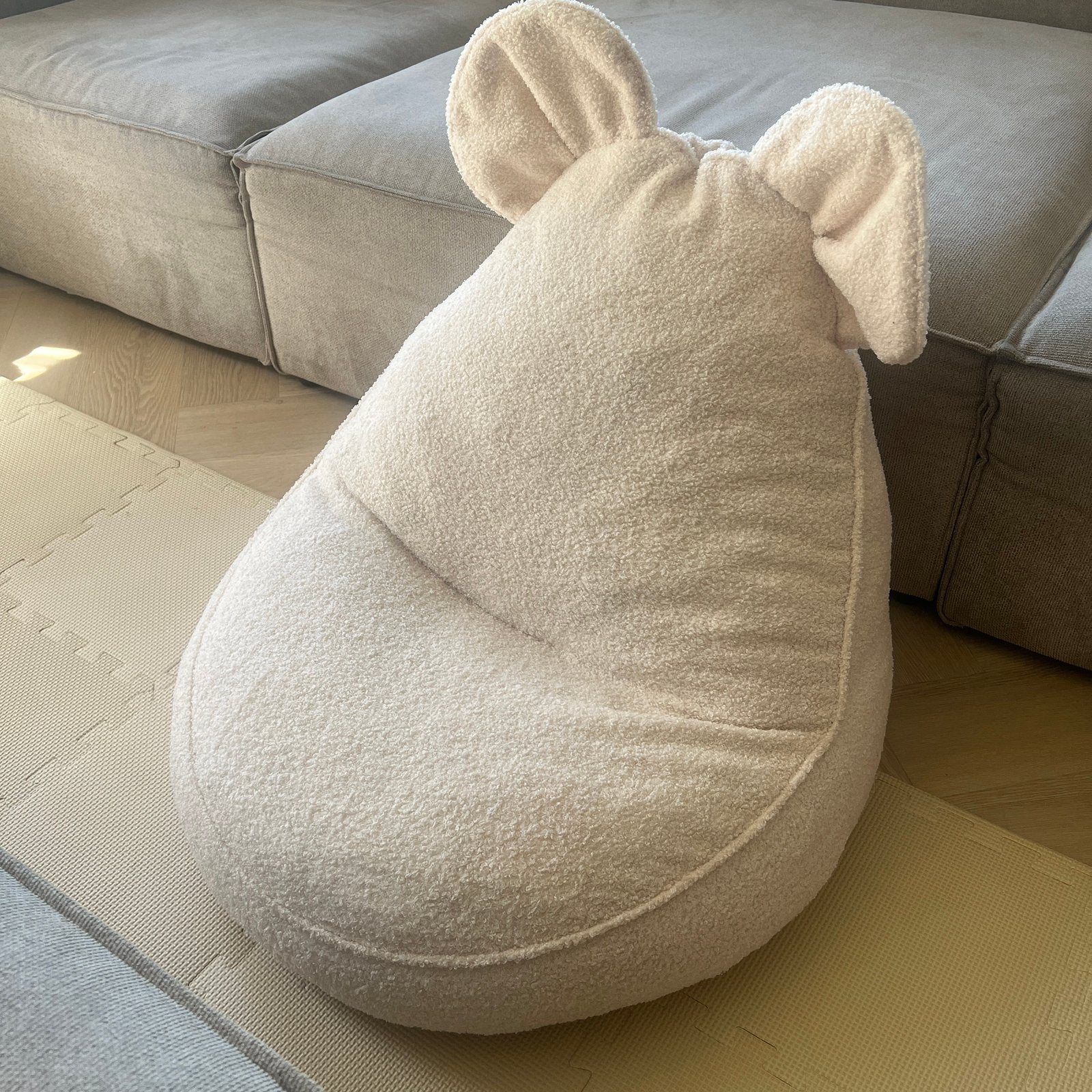 Kinder zitzak teddy creme, Huis en Inrichting, Zitzakken, Ophalen, Nieuw