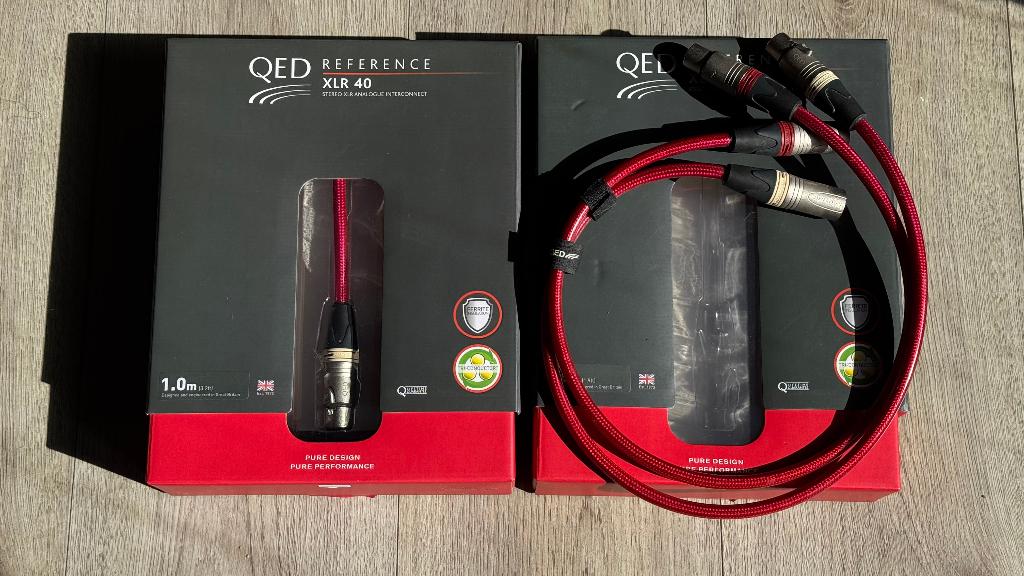 QED Reference XLR 40 High-End Interlinks – 0,6 m & 1,0 m, Ophalen of Verzenden, Zo goed als nieuw, Minder dan 2 meter, Interlink-kabel