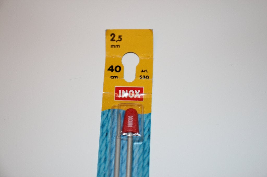 Inox breinaalden - 40cm / 2,5mm #3484, Hobby en Vrije tijd, Ophalen of Verzenden, Nieuw, Breien, Naald
