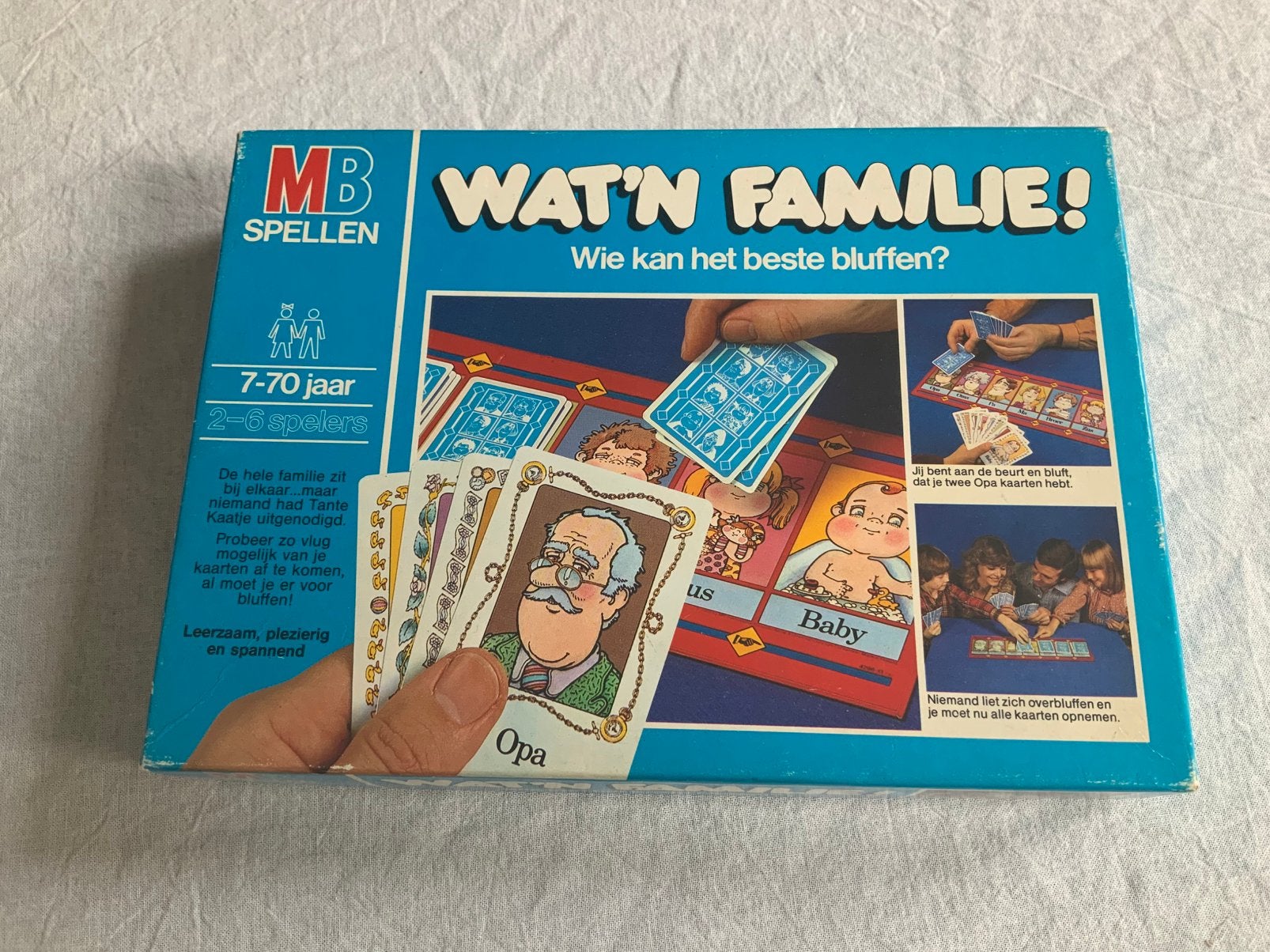 Wat 'n Familie, Een of twee spelers, Ophalen of Verzenden, Gebruikt, MB Spellen