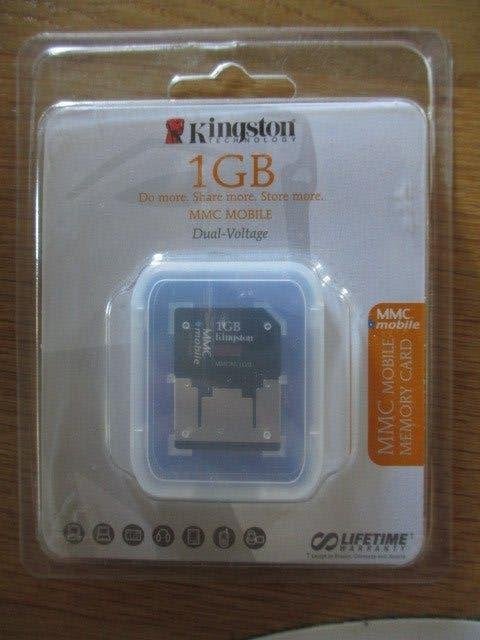 Kingston MMC Mobile 1GB geheugenkaart, Kingston, Overige typen, Nieuw, Fotocamera
