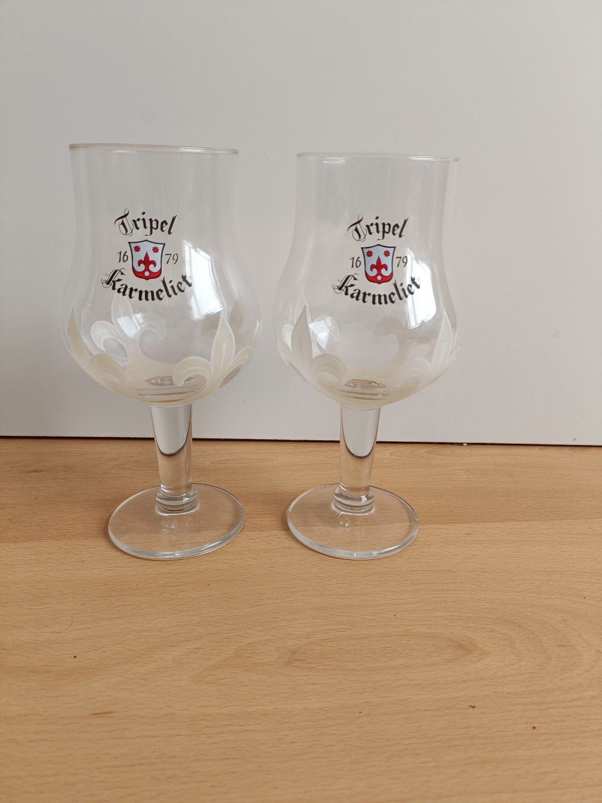 2 Tripel Karmeliet glazen, Ophalen of Verzenden, Zo goed als nieuw, Glas of Glazen, Overige merken